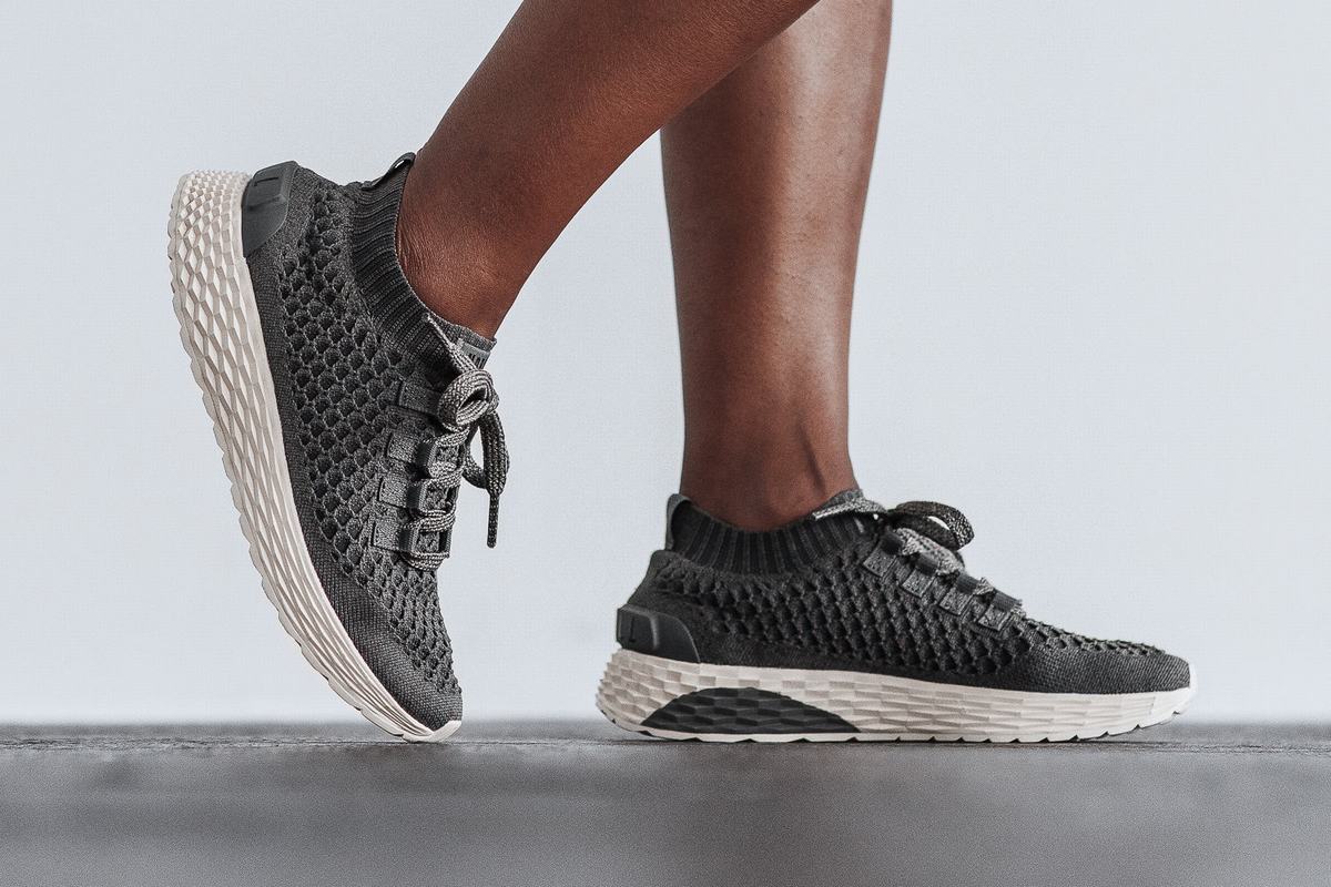 Nobull Knit Runner Women's Running Shoes Dark Grey White | Australia (VH5649)